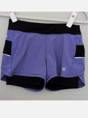 Athleta Girl Black and Purple Activewear Size Medium